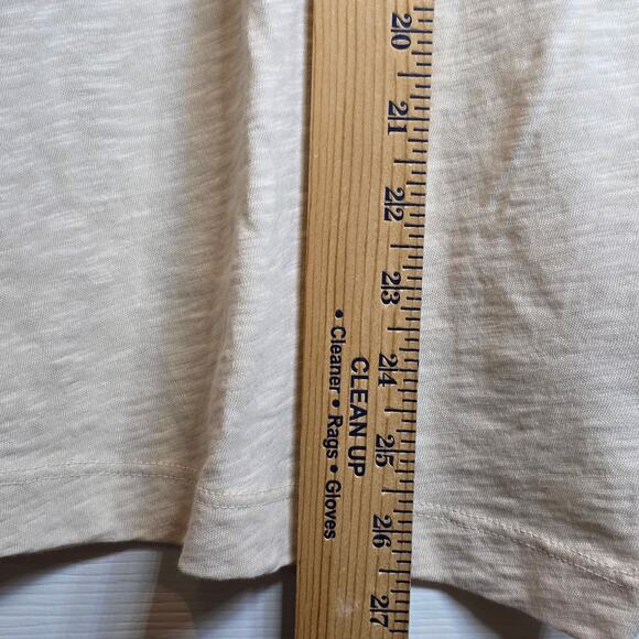 Life is Good Relaxed Tee Sunshine Womens Sz Large XL Cream Flowers Hippie Slub - Picture 13 of 13